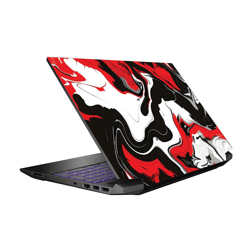Red and White Marble HP Pavilion Gaming 15 EC Series Laptop Skin
