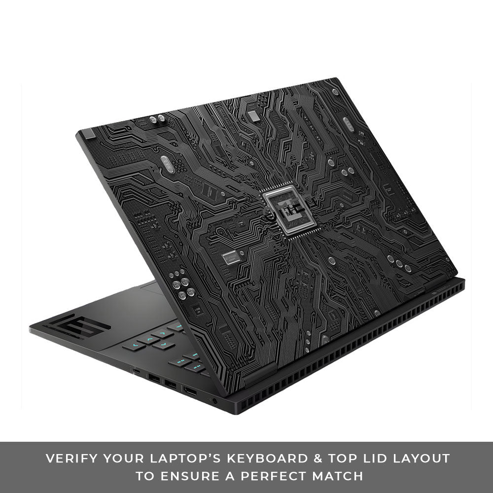FOMO Circuit Dark Mode HP Omen Gaming 16 Laptop Skin