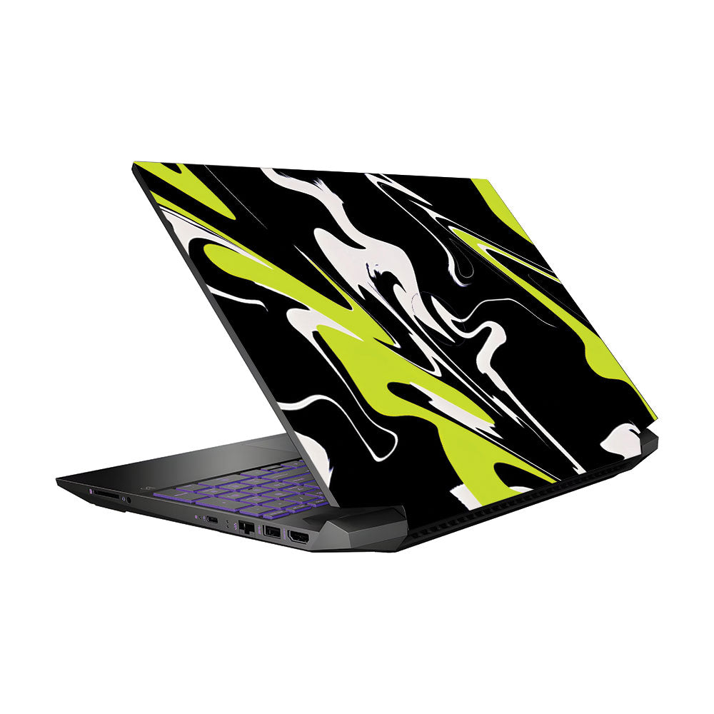 Neon Green and Black Patterns HP Pavilion Gaming 15 EC Series Laptop Skin