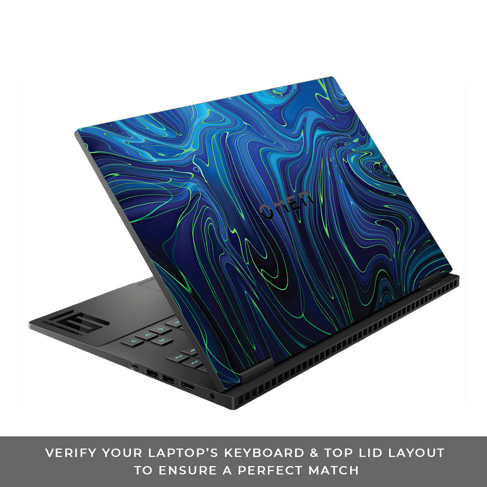 Cobalt Liquid Design HP Omen Gaming 16 Laptop Skin