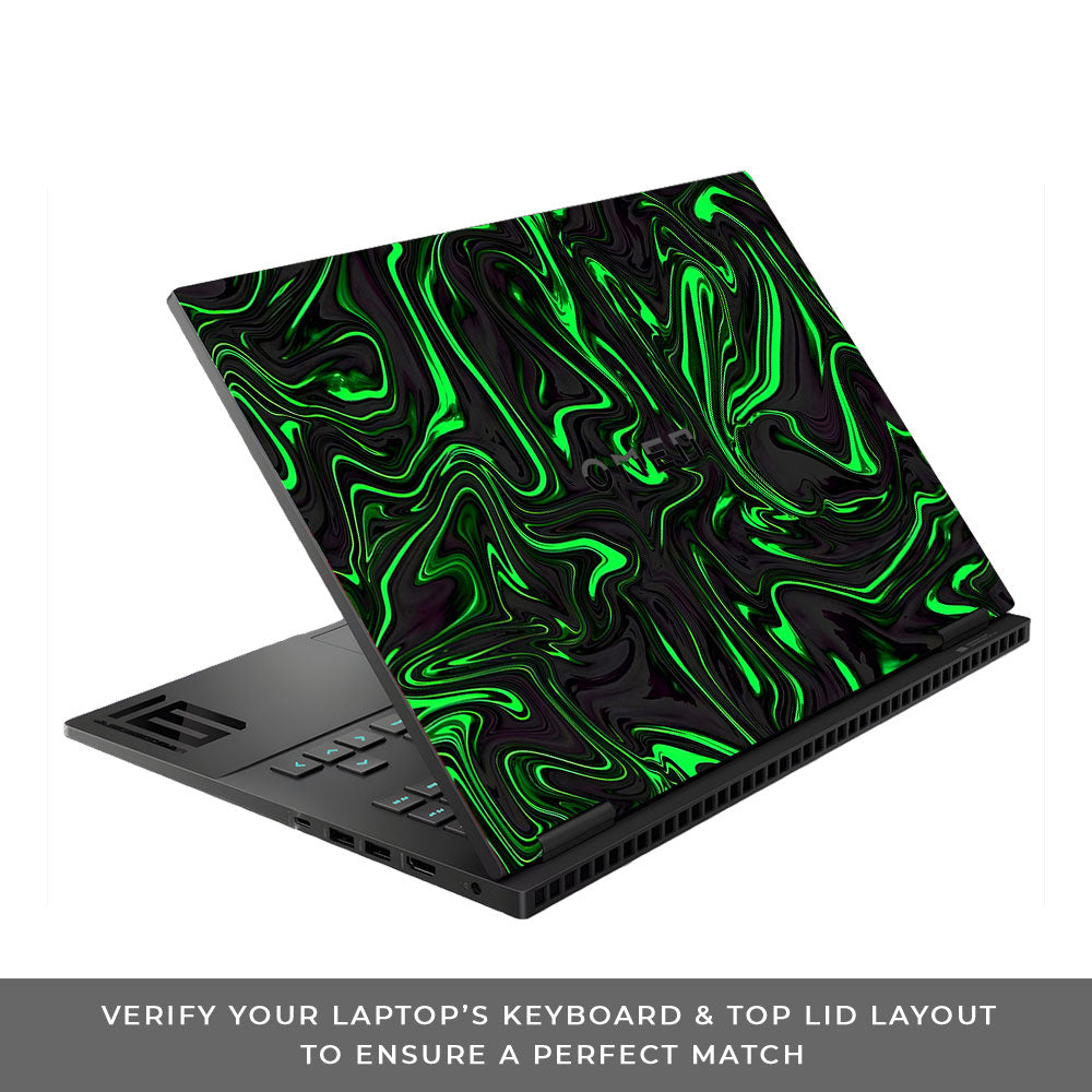 Neon Green Marble HP Omen Gaming 16 Laptop Skin