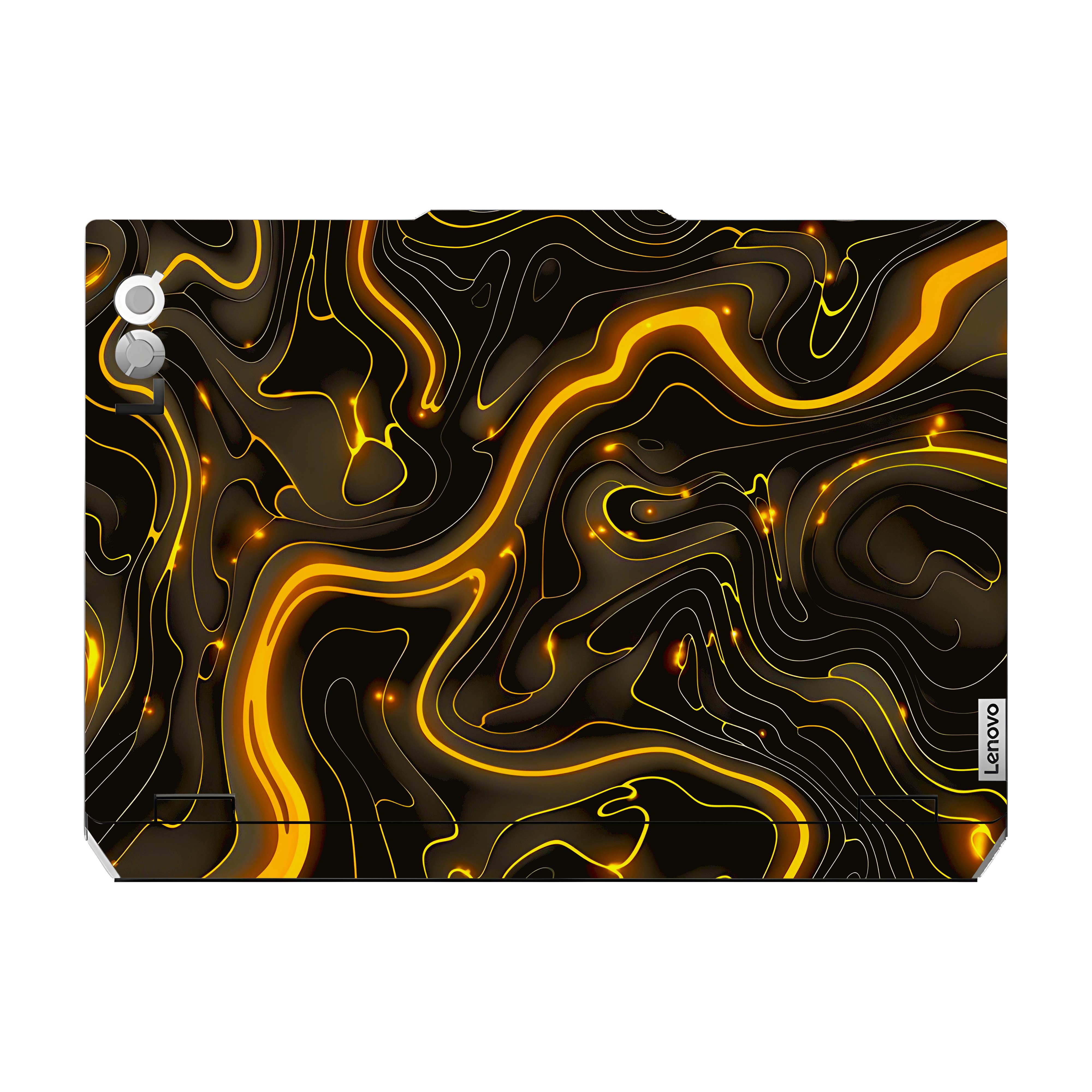 Golden Lava Waves Lenovo LOQ 2024 Laptop Skin