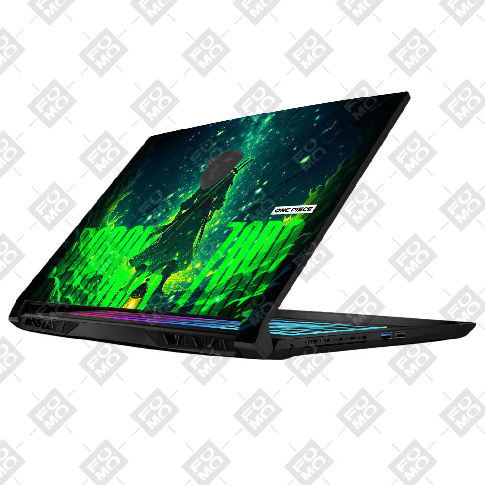 Roronoa Zoro Green Fury MSI Katana 15 B13V Laptop Skin