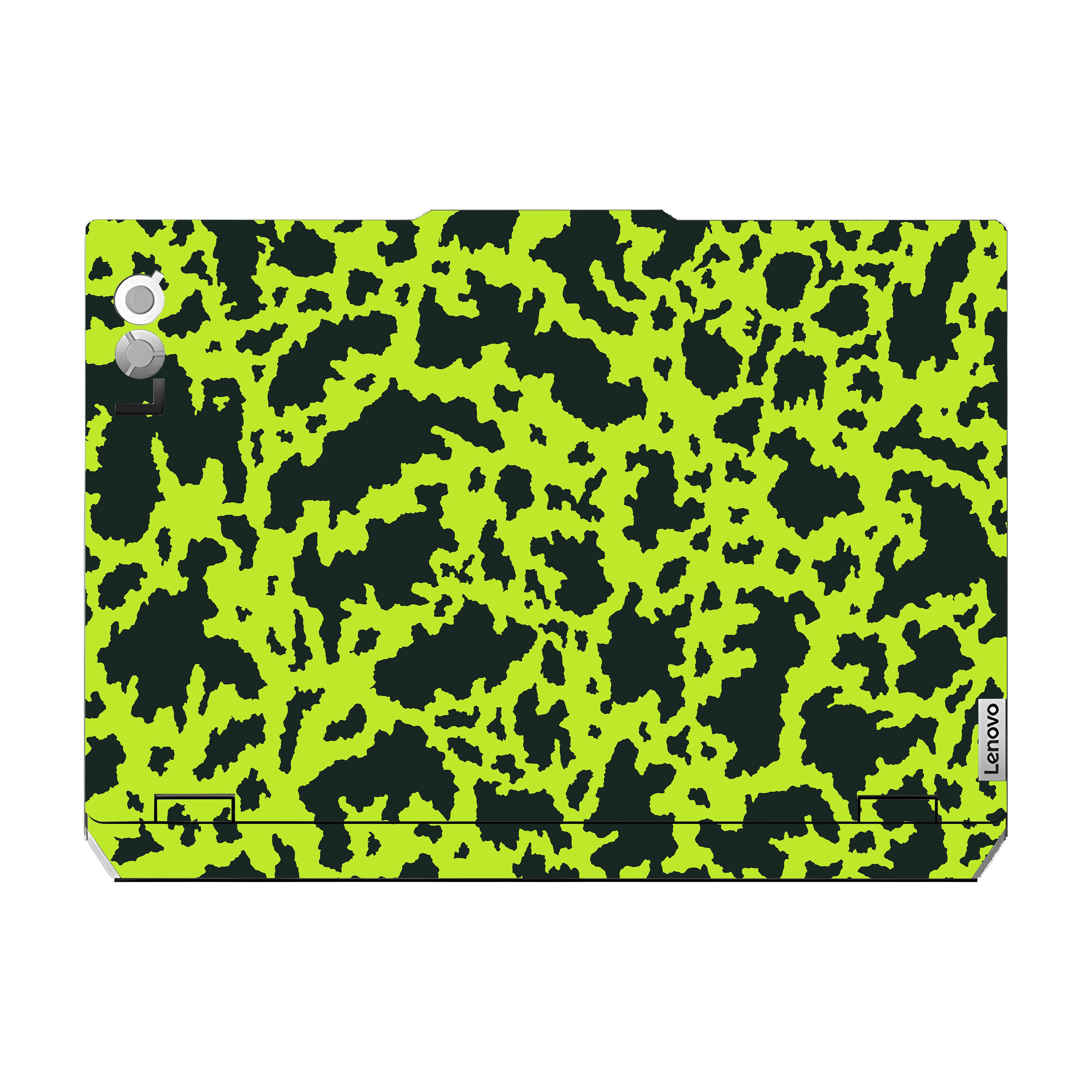 Neon Green Splatter Camo Lenovo LOQ 2024 Laptop Skin