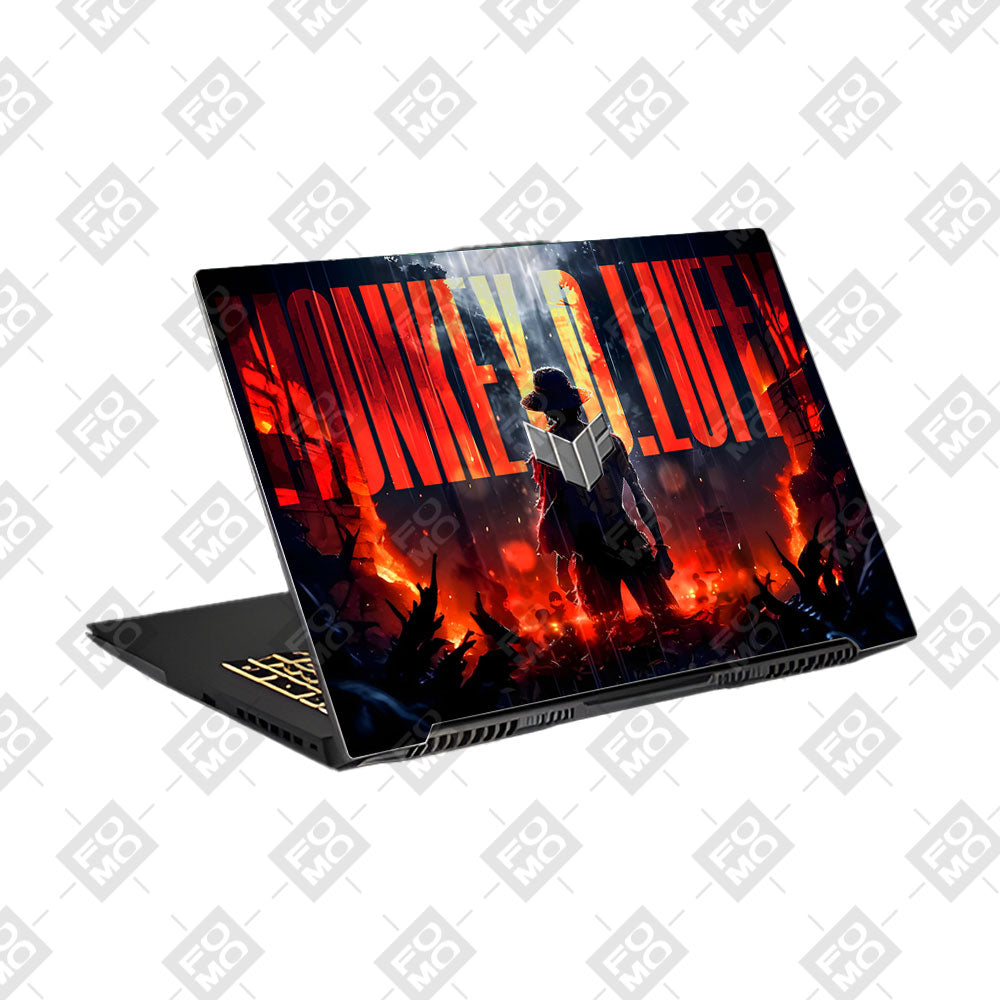 Monkey D. Luffy Blazing Red Asus TUF Gaming F17 FX707Z Laptop Skin