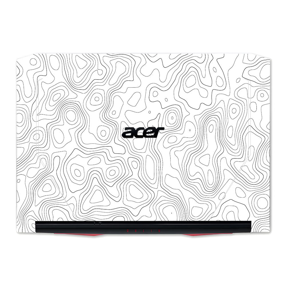 White Contour Design Acer Nitro 5 AN515 44, 56 Laptop Skin