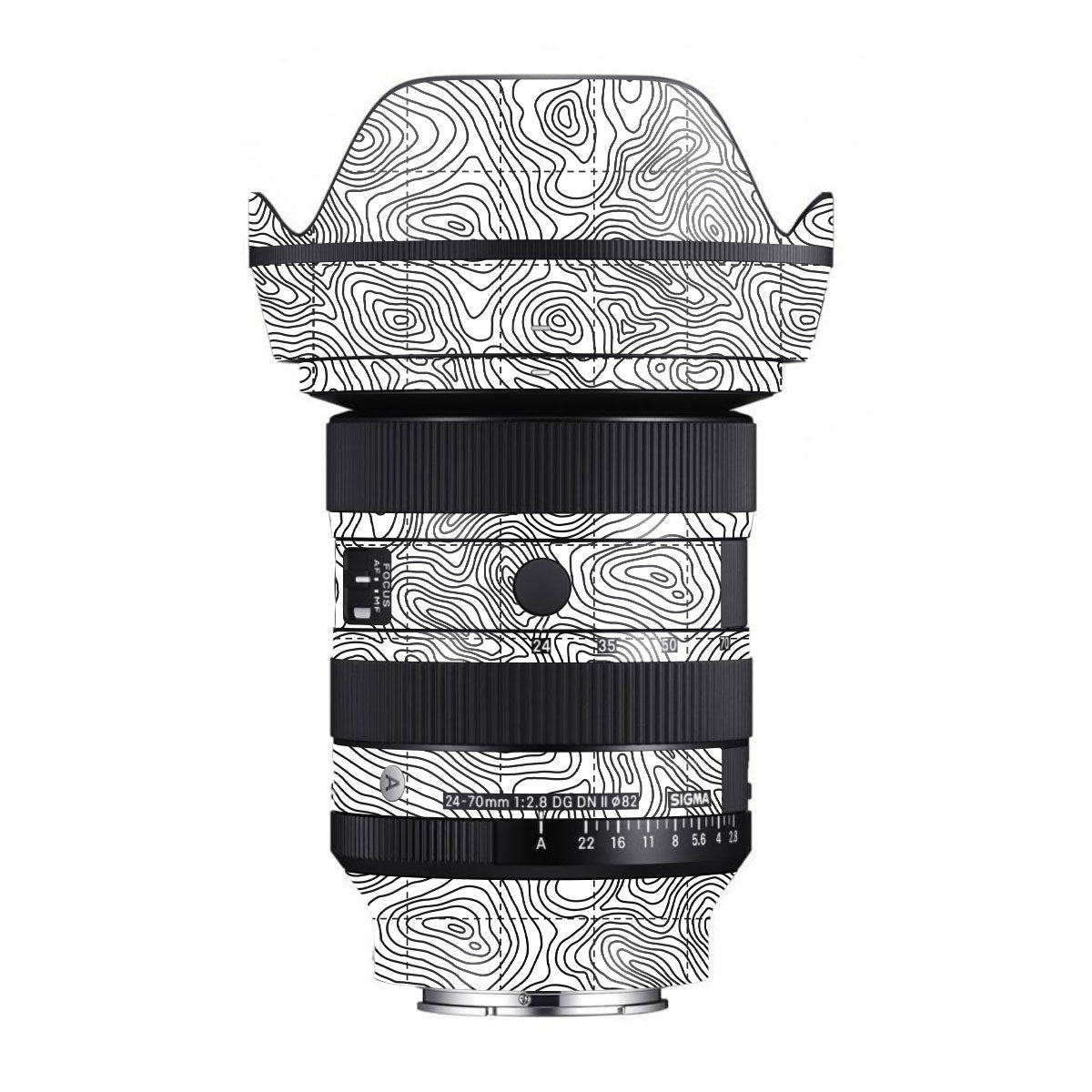 Textured Topo Flow Sigma 16mm F/1.4 DC DN Camera Lens Skin