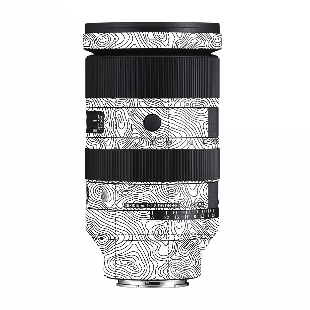 Textured Topo Flow Zeiss Batis 18mm F/2.8 Sony E Camera Lens Skin