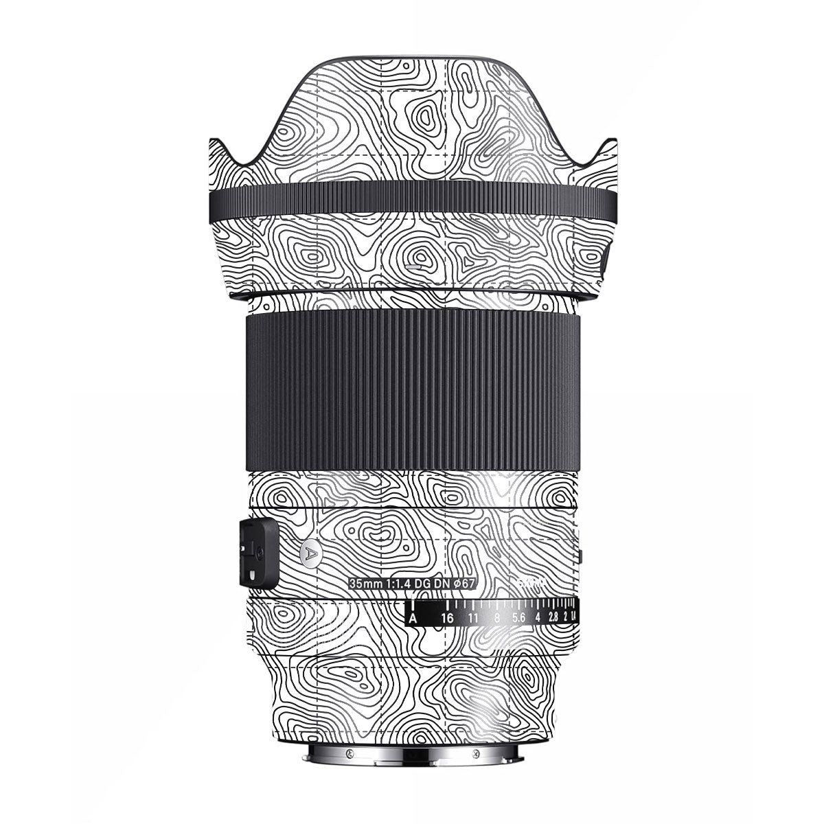 Textured Topo Flow Sigma 24-70mm F/2.8 DG DN Sony E Camera Lens Skin