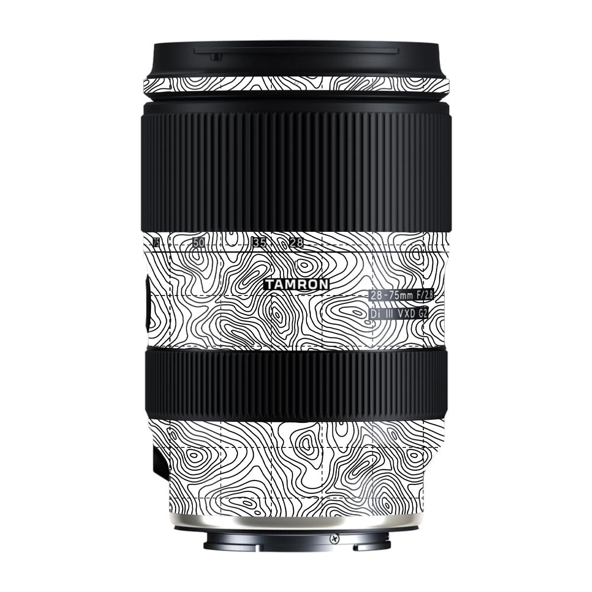 Textured Topo Flow Sigma 35mm F/1.4 DG Nikon Mount Camera Lens Skin