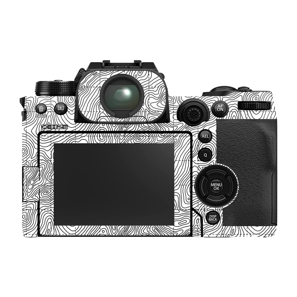 Textured Topo Flow Fujifilm X-H2S Camera Skin