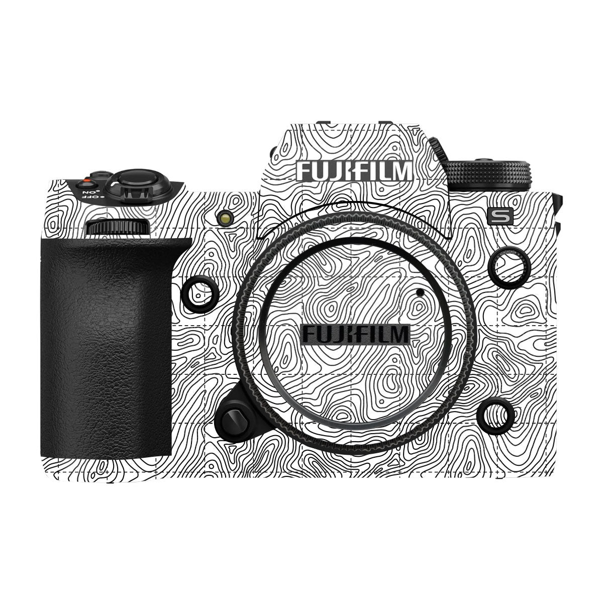 Textured Topo Flow Fujifilm X-H2S Camera Skin