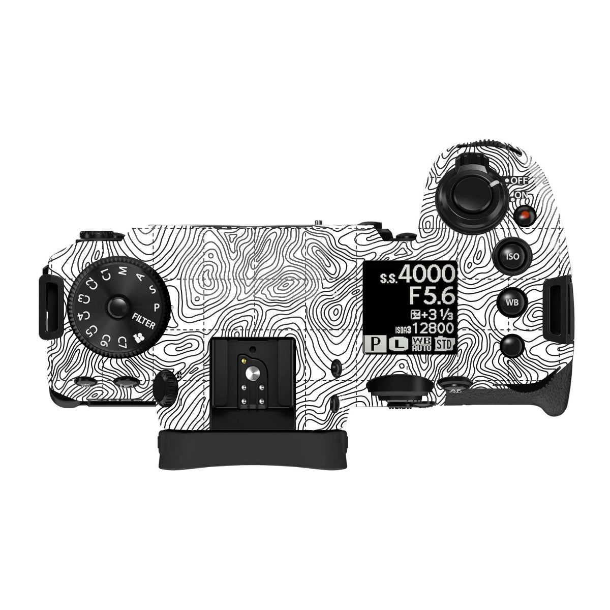 Textured Topo Flow Fujifilm X-H2S Camera Skin