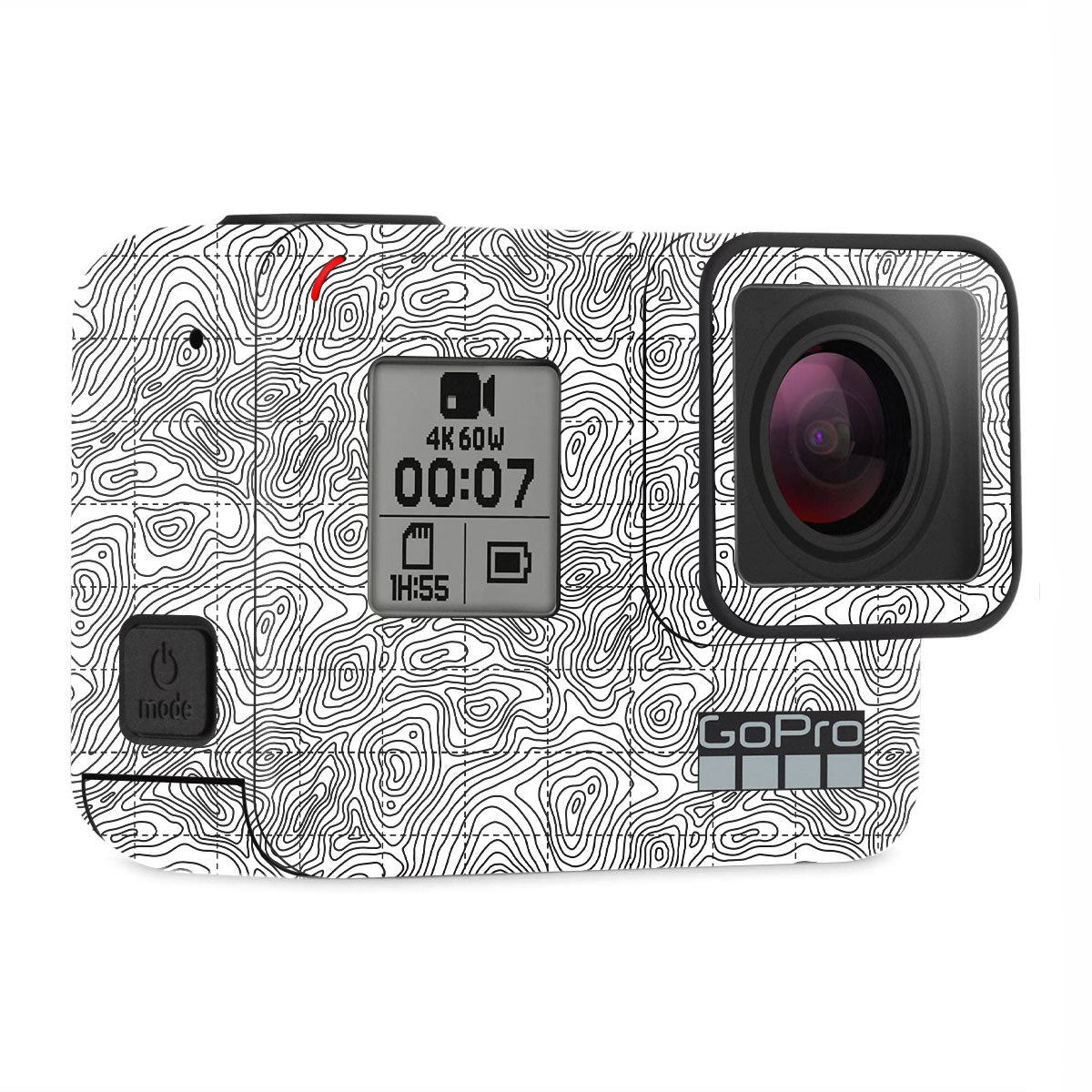 Textured Topo Flow GoPro Hero 7 Camera Skin