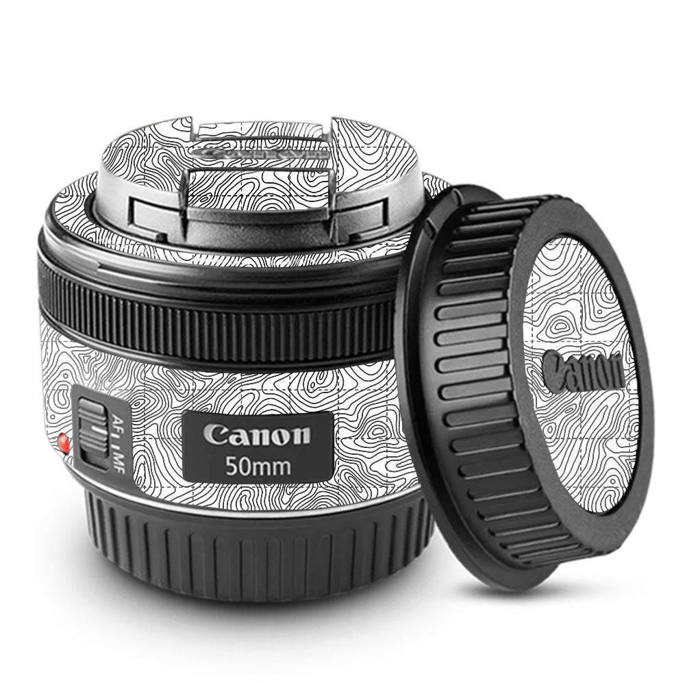 Textured Topo Flow Canon EF 50mm f/1.8 STM Camera Lens Skin