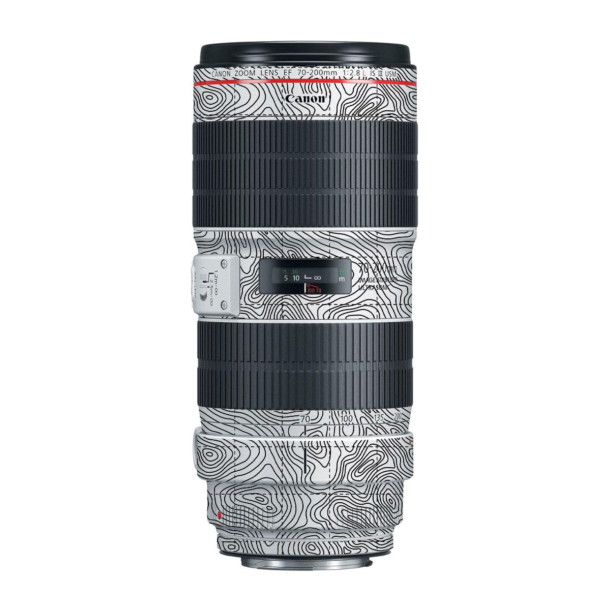 Textured Topo Flow Canon EF 70-200mm F/2.8L IS III USM Camera Lens Skin