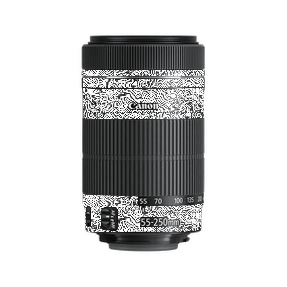 Textured Topo Flow Canon EF-S 55–250mm f/4–5.6 IS STM Camera Lens Skin
