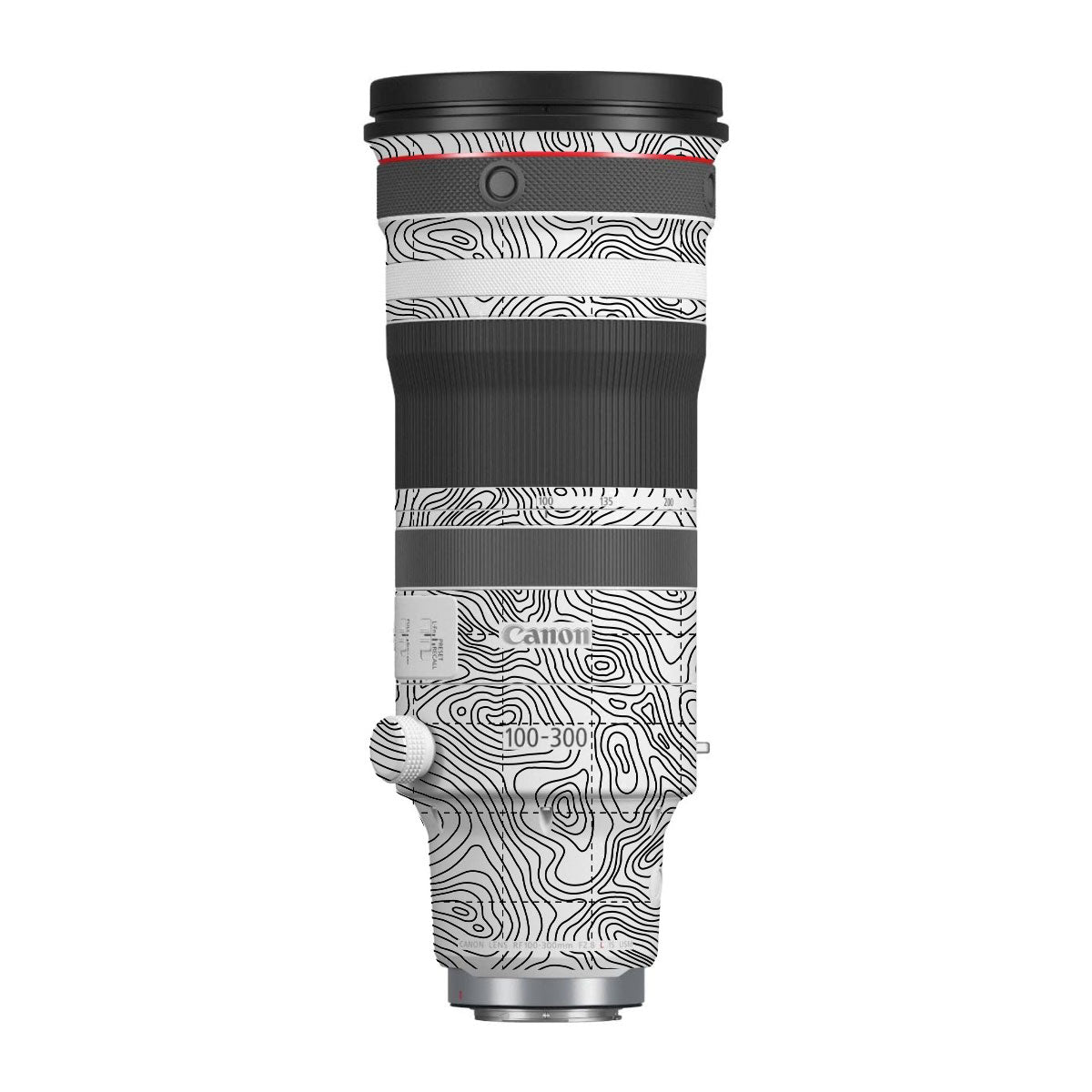 Textured Topo Flow Canon RF 100-300mm F/2.8 L IS USM Camera Lens Skin
