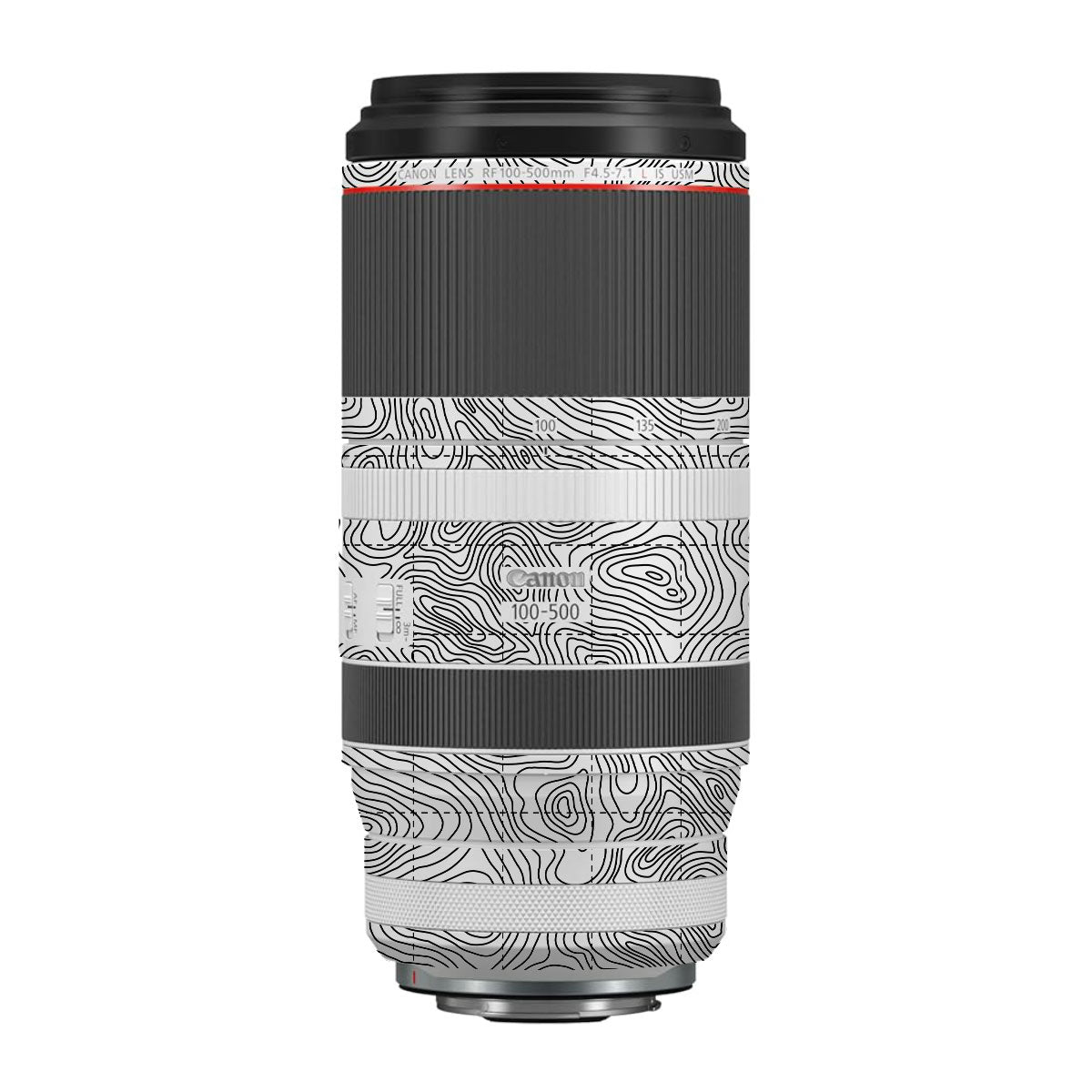 Textured Topo Flow Canon RF 100-500mm F4.5-7.1 L IS USM Camera Lens Skin