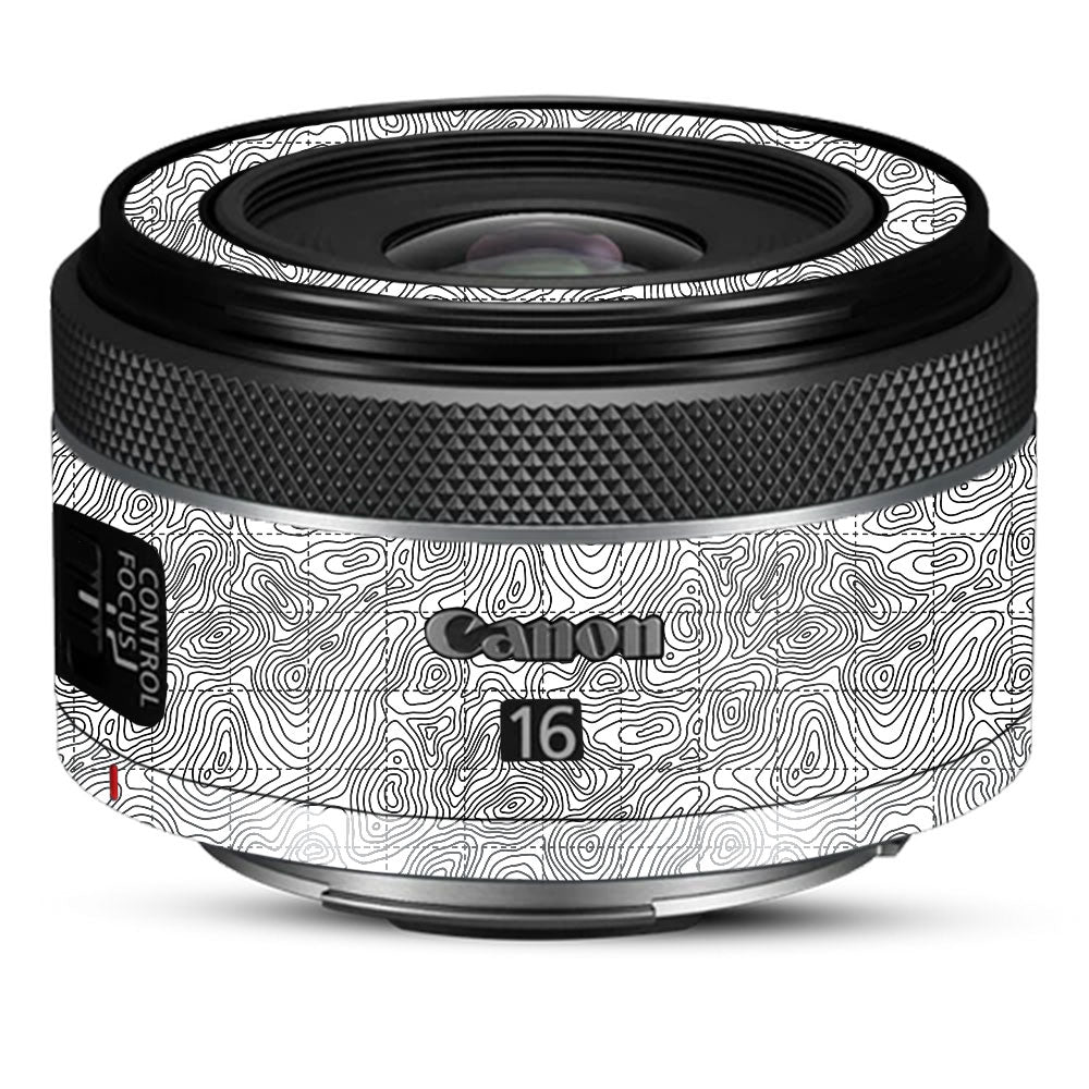 Textured Topo Flow Canon RF 16mm f/2.8 STM Camera Lens Skin