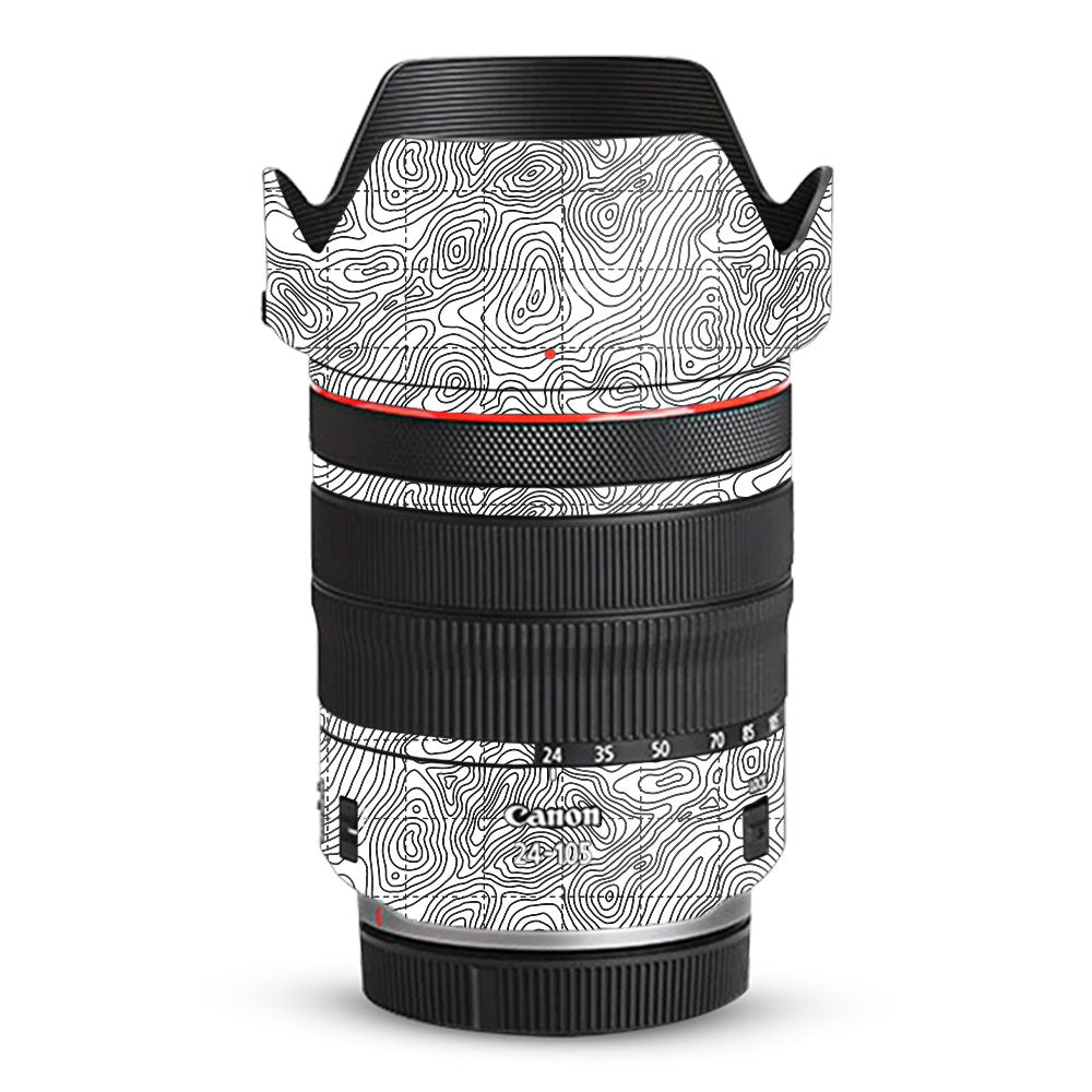 Textured Topo Flow Canon RF 24–105mm f/4L IS USM Camera Lens Skin
