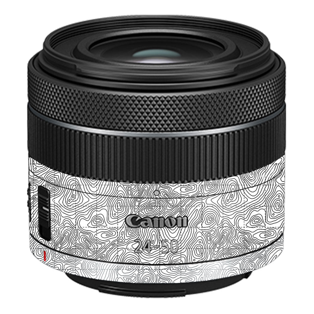 Textured Topo Flow Canon RF 24–50mm f/4.5–6.3 IS STM Camera Lens Skin