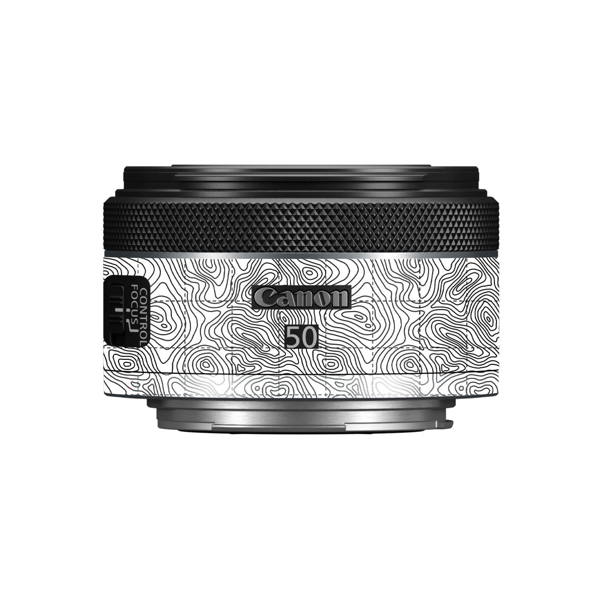 Textured Topo Flow Canon RF 50mm F/1.8 STM Camera Lens Skin
