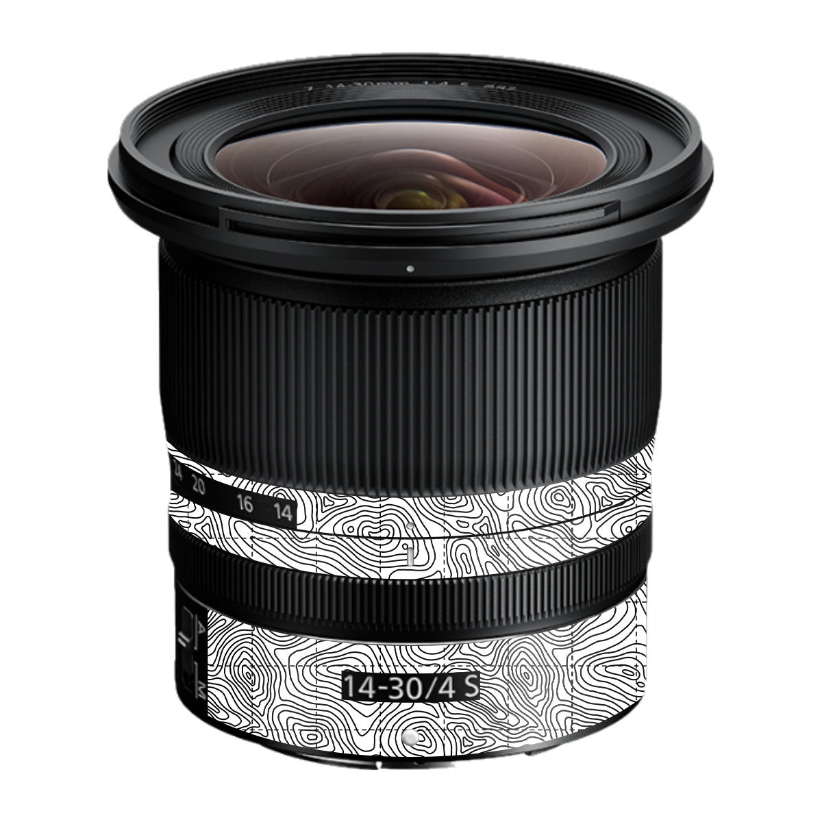 Textured Topo Flow Nikon Nikkor Z 14-30mm F/4 S Camera Lens Skin