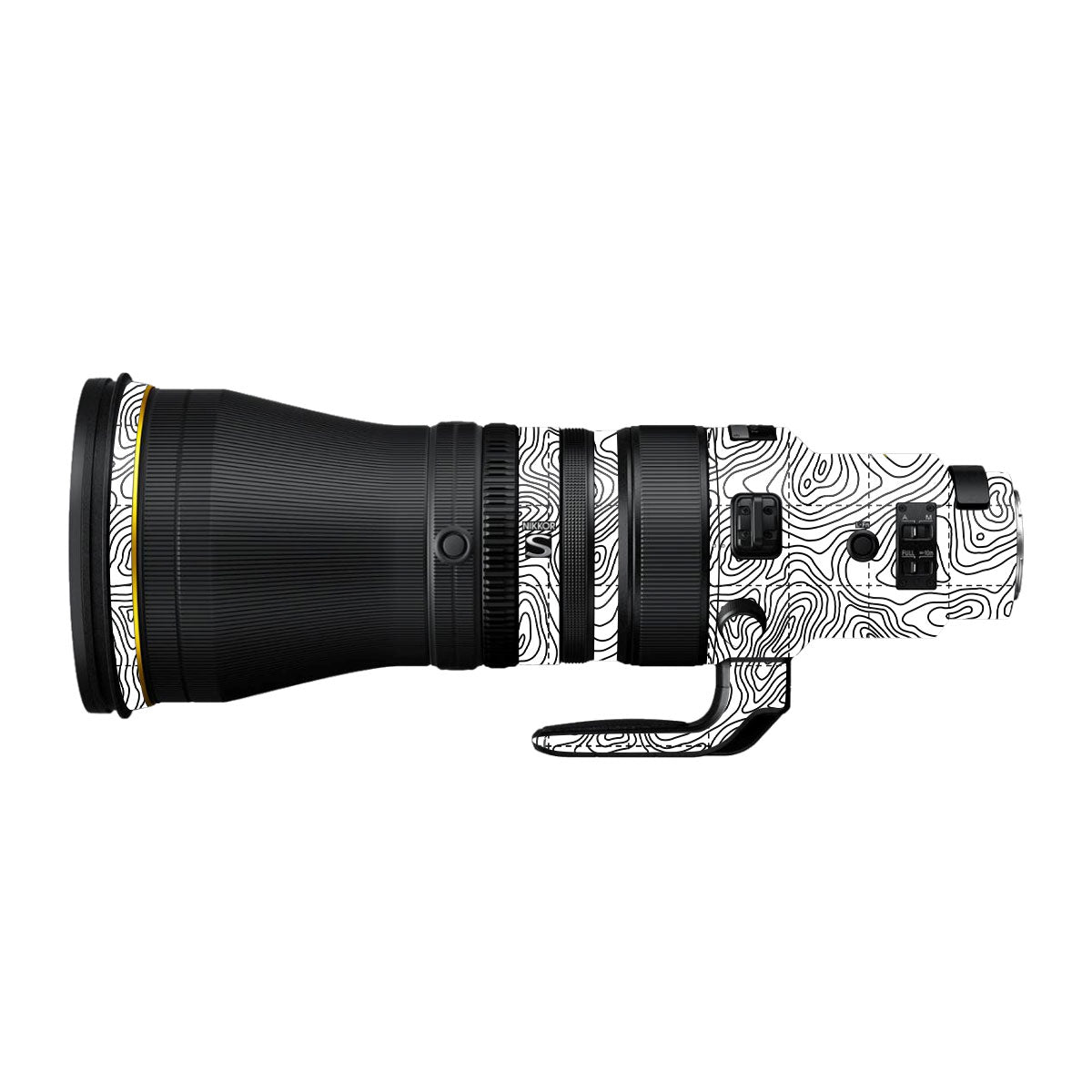 Textured Topo Flow Nikon Nikkor Z 600mm F/4 TC VR S Camera Lens Skin