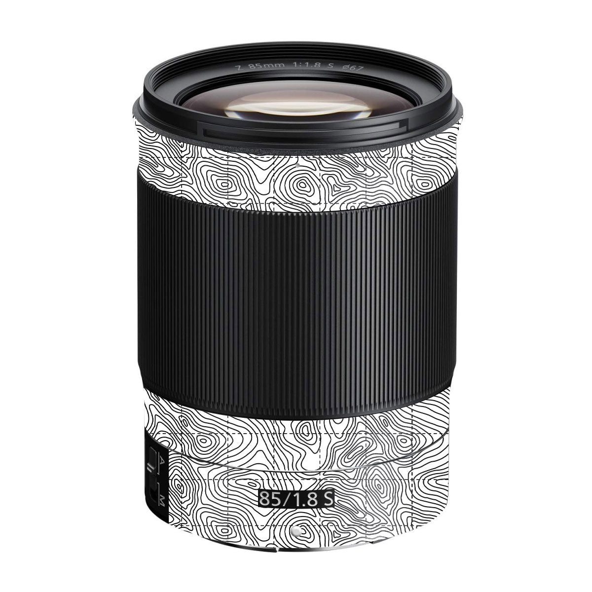Textured Topo Flow Nikon Nikkor Z 85mm F/1.8 S Camera Lens Skin