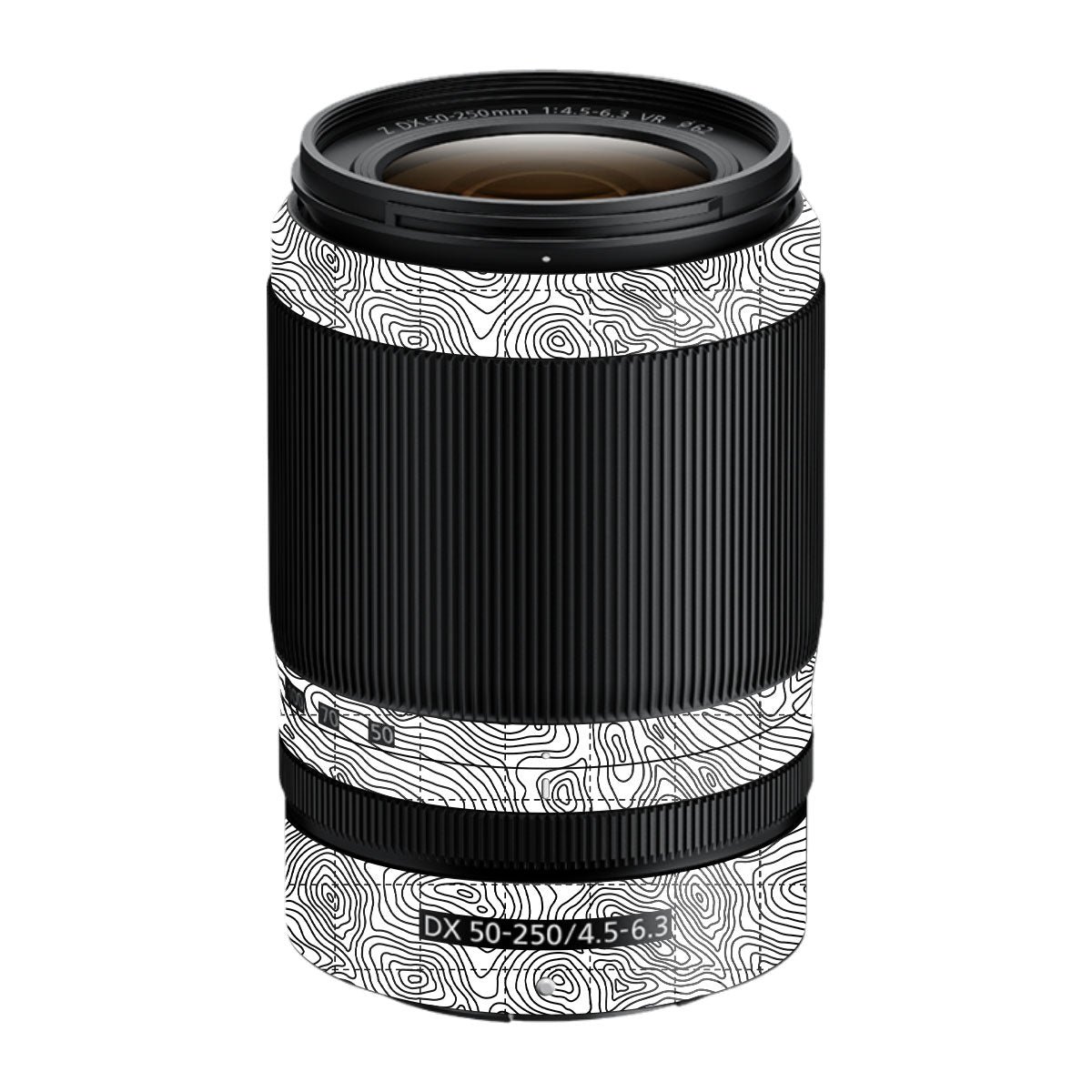 Textured Topo Flow Nikon Nikkor Z DX 50-250mm F/4.5-6.3 VR Camera Lens Skin