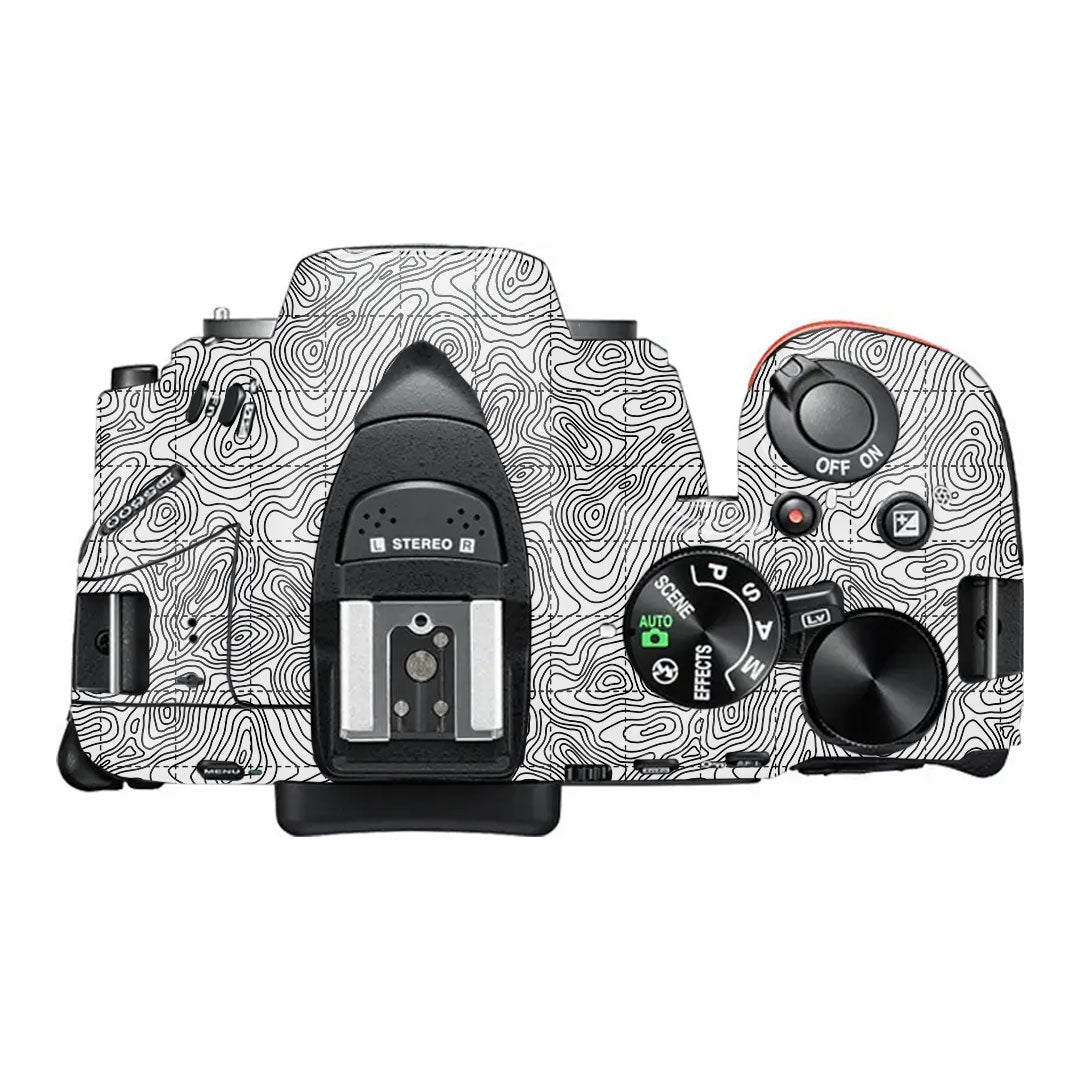 Textured Topo Flow Nikon D5600 Camera Skin