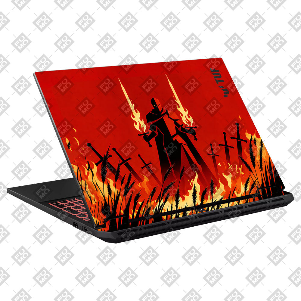 Knight of Flames Asus TUF Gaming A16 2025 3D Laptop Skin