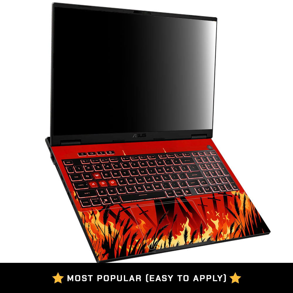 Knight of Flames Asus TUF Gaming A16 2025 3D Laptop Skin
