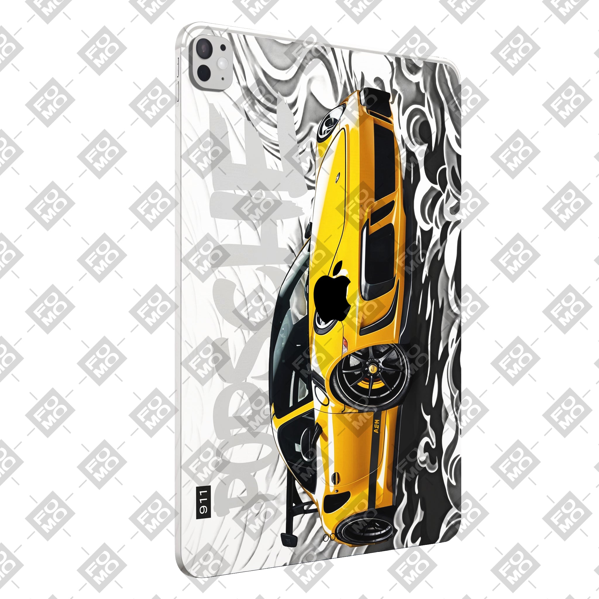 Apple iPad Pro 12.9 M2 2022 Porsche 911 Yellow Blaze Cars & Bikes Tablet Skins