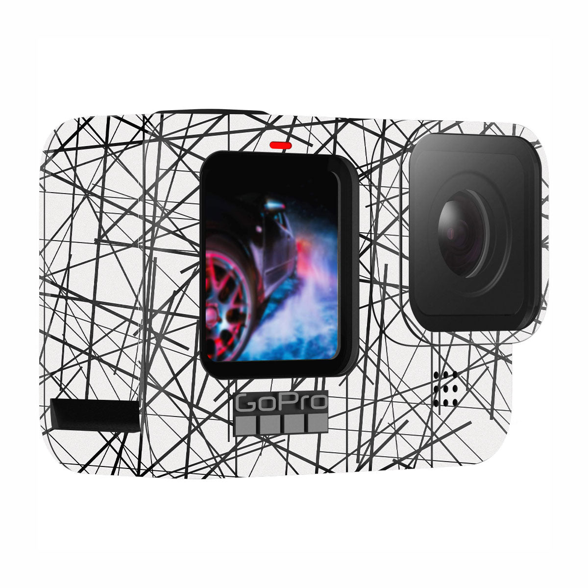 Textured White Chaos Line GoPro Hero 12 Camera Skin