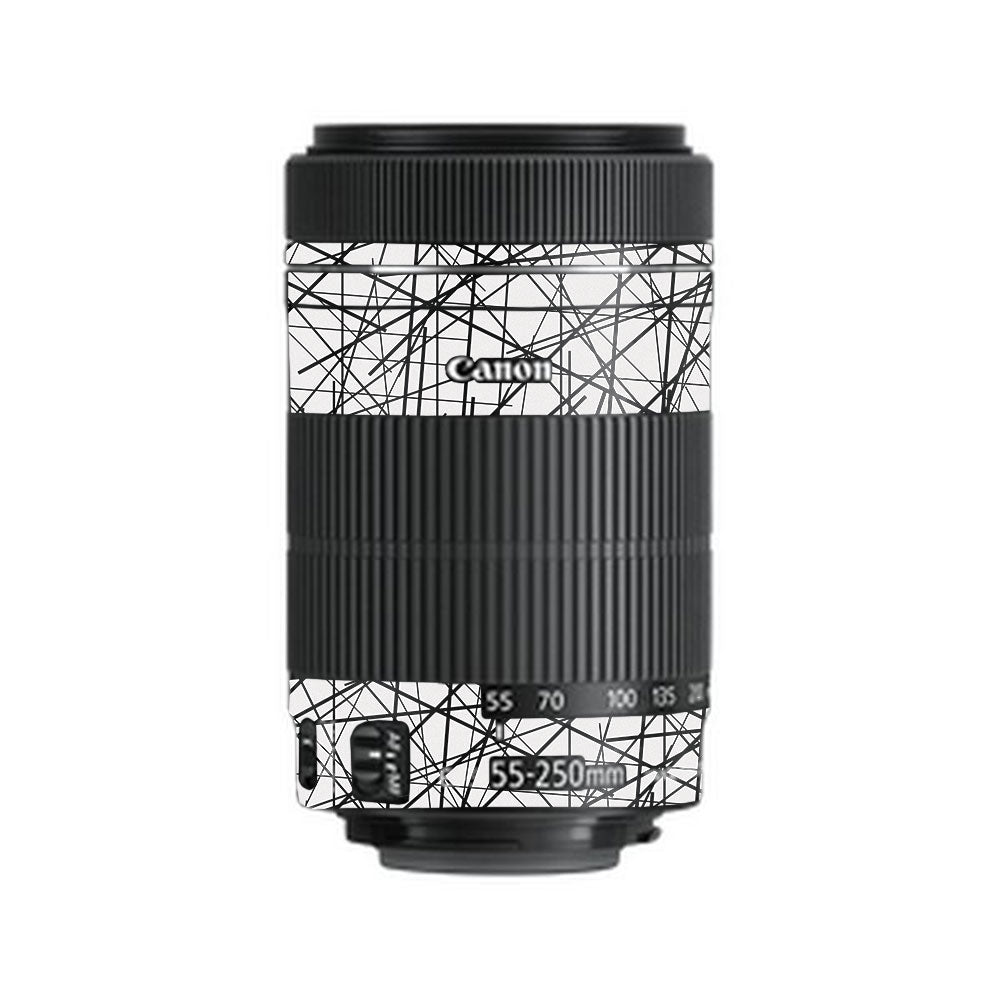 Textured White Chaos Line Canon EF-S 55–250mm f/4–5.6 IS STM Camera Lens Skin