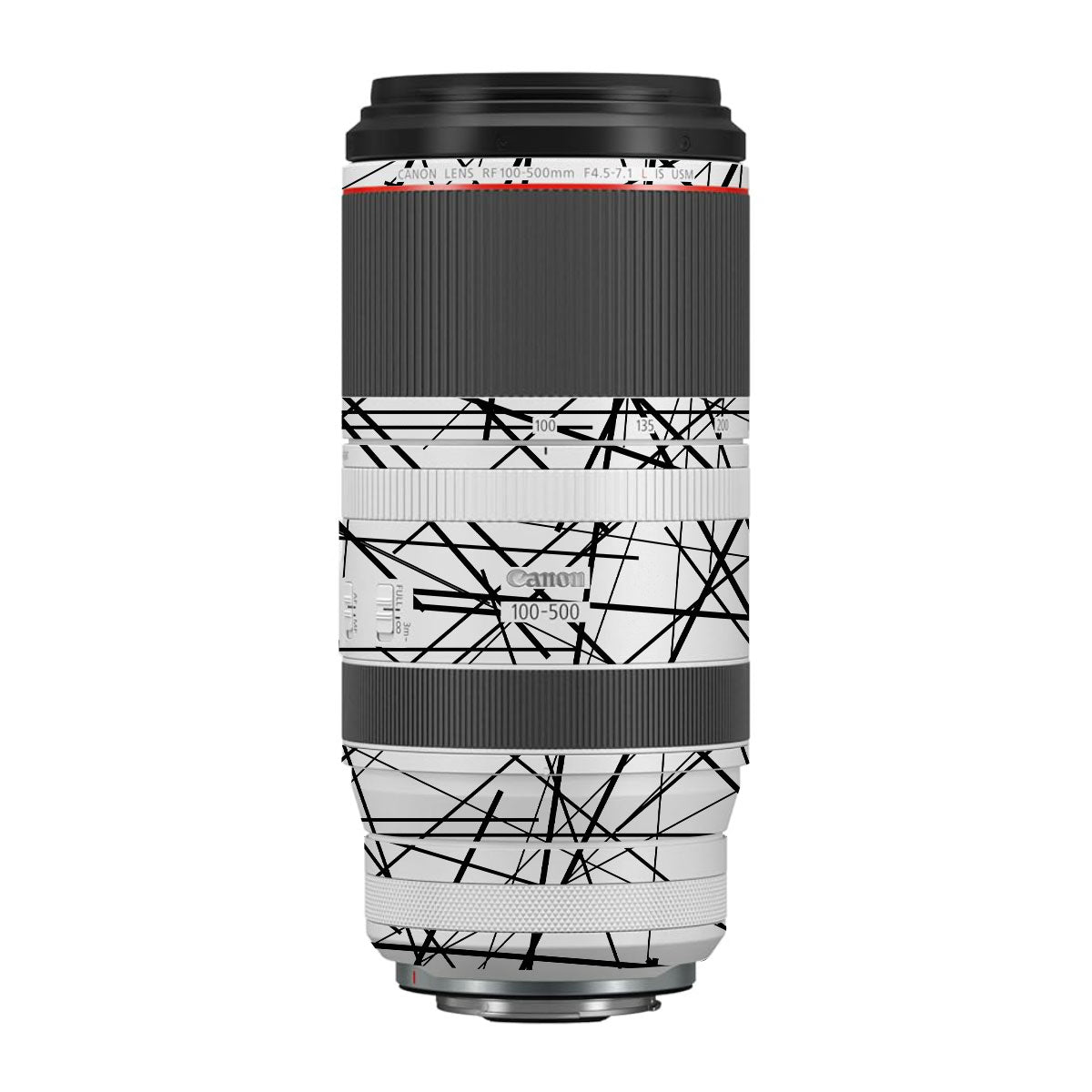 Textured White Chaos Line Canon RF 100-500mm F4.5-7.1 L IS USM Camera Lens Skin