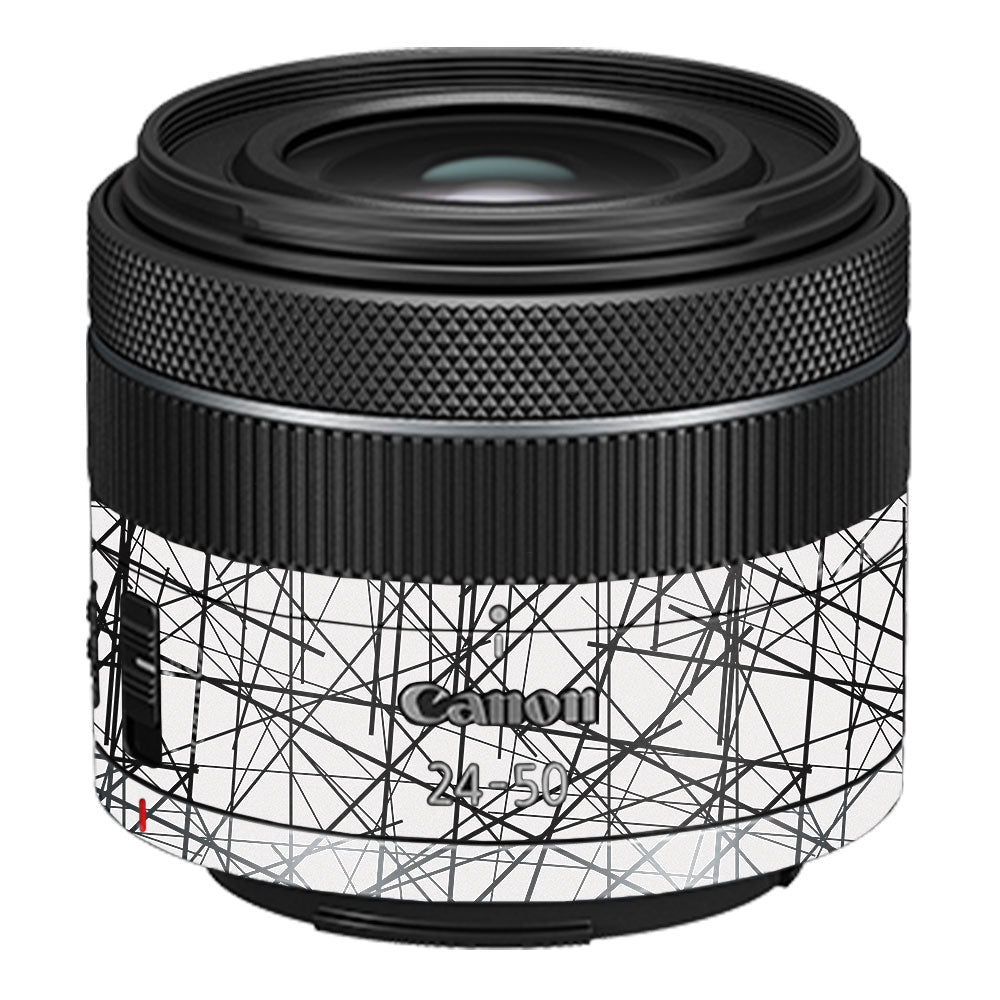 Textured White Chaos Line Canon RF 24–50mm f/4.5–6.3 IS STM Camera Lens Skin