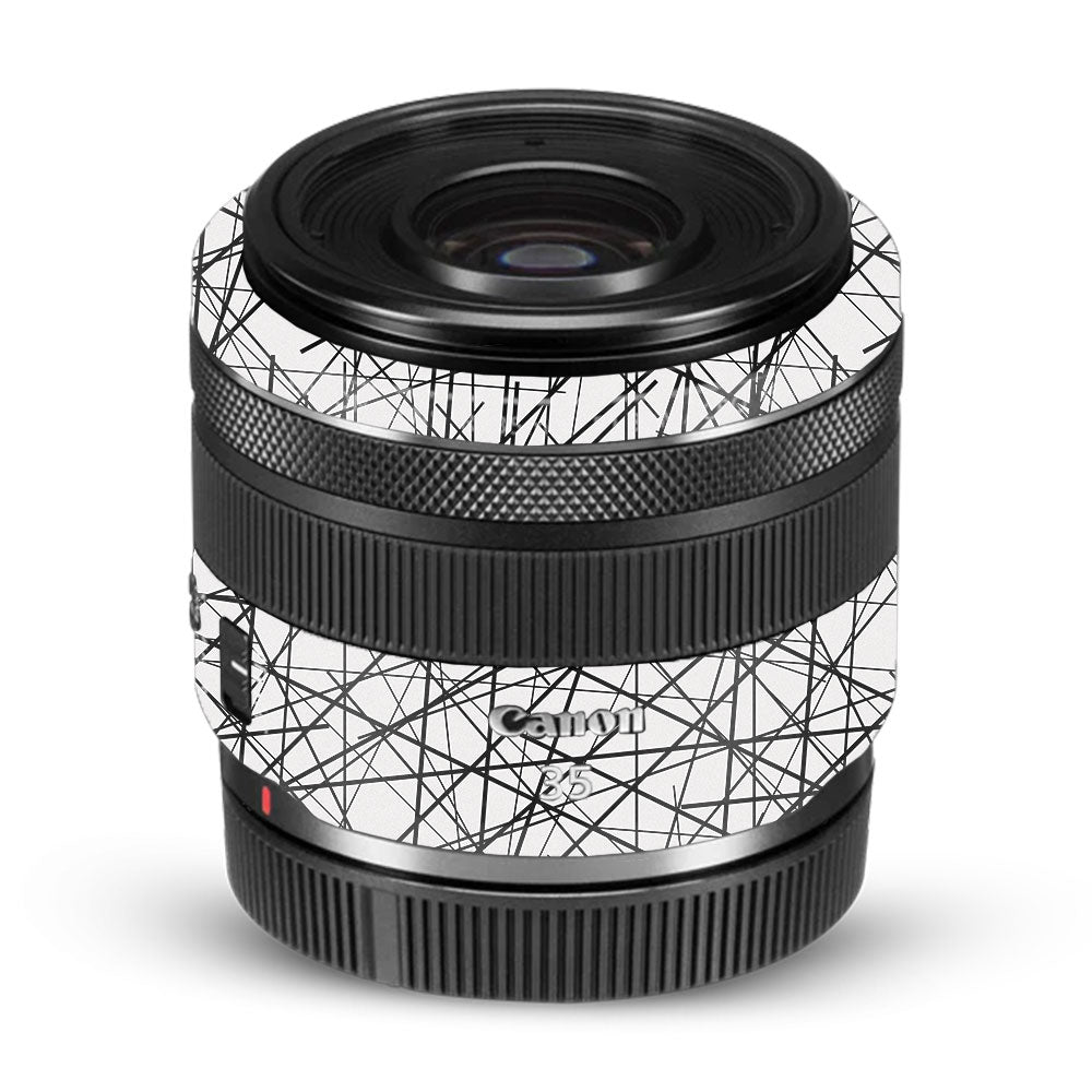 Textured White Chaos Line Canon RF 35mm f/1.8 IS Macro STM Camera Lens Skin