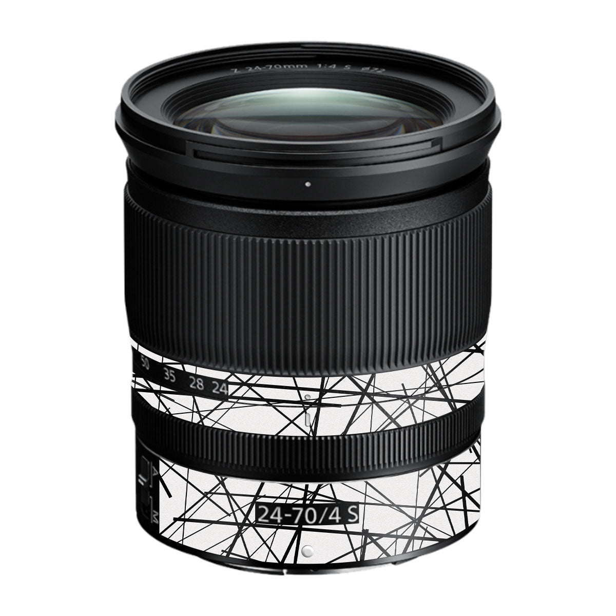 Textured White Chaos Line Nikon Nikkor Z 24-70mm F/4 S Camera Lens Skin