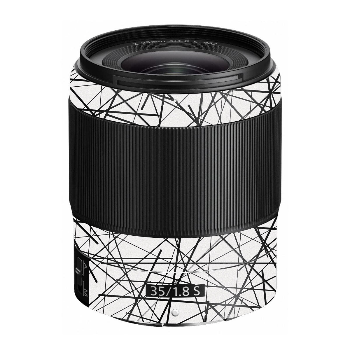 Textured White Chaos Line Nikon Nikkor Z 35mm F/1.8 S Camera Lens Skin