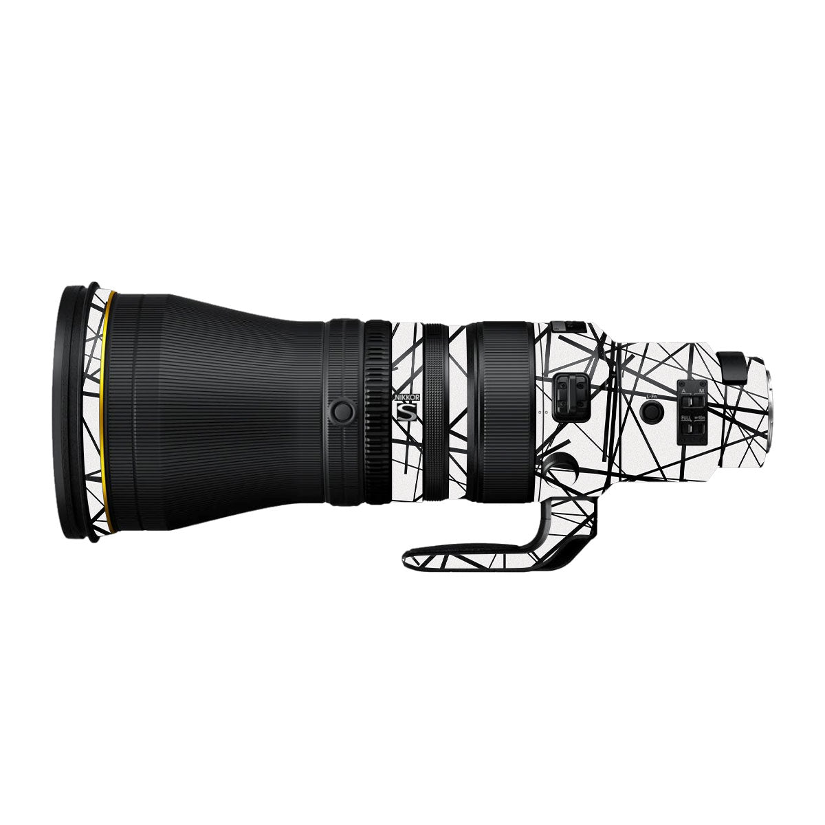 Textured White Chaos Line Nikon Nikkor Z 600mm F/4 TC VR S Camera Lens Skin