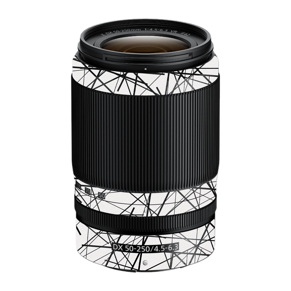Textured White Chaos Line Nikon Nikkor Z DX 50-250mm F/4.5-6.3 VR Camera Lens Skin