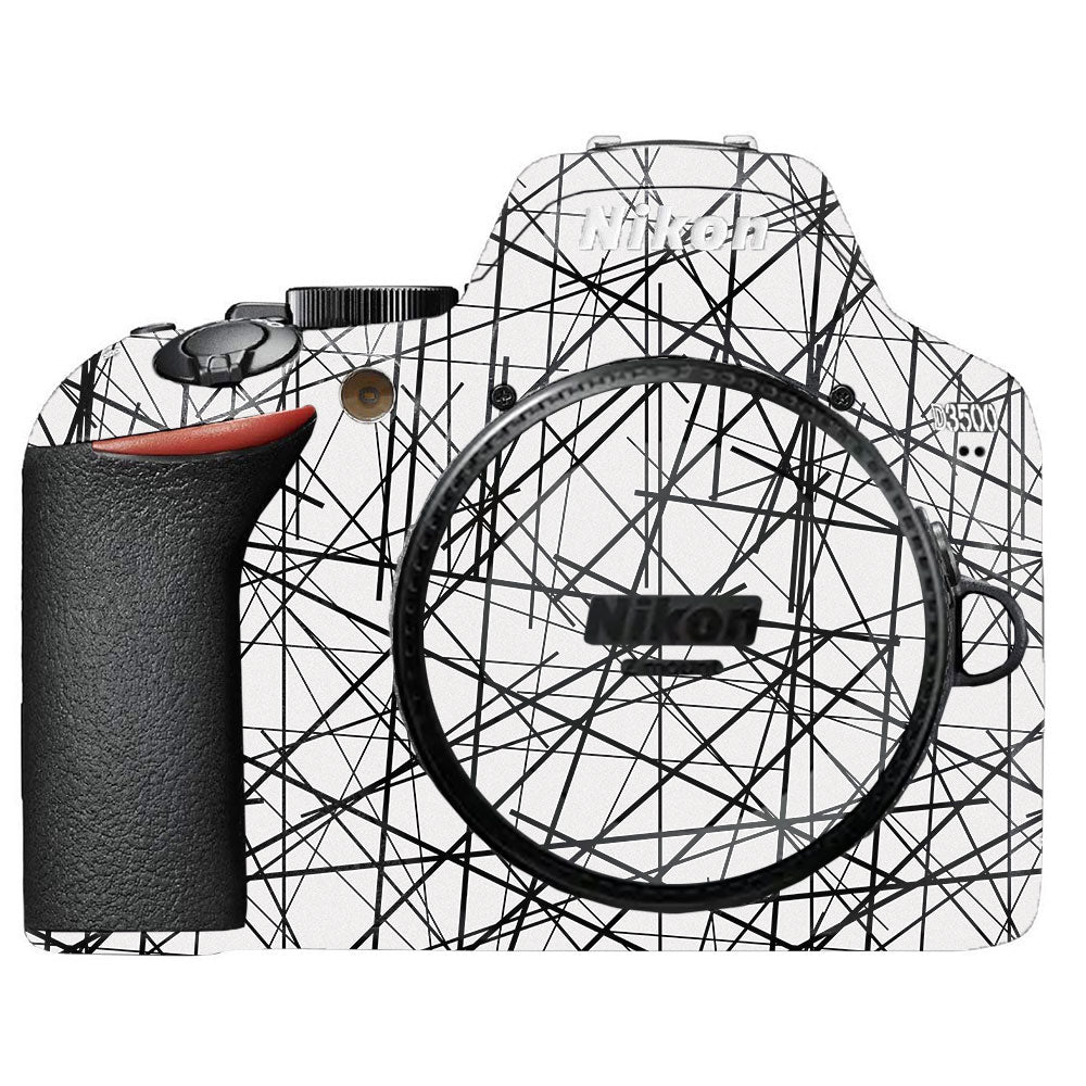 Textured White Chaos Line Nikon D3500 Camera Skin