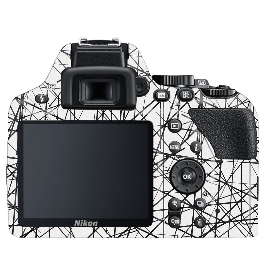 Textured White Chaos Line Nikon D3500 Camera Skin