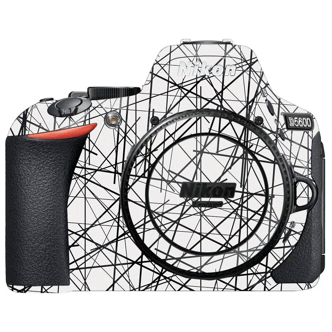 Textured White Chaos Line Nikon D5600 Camera Skin