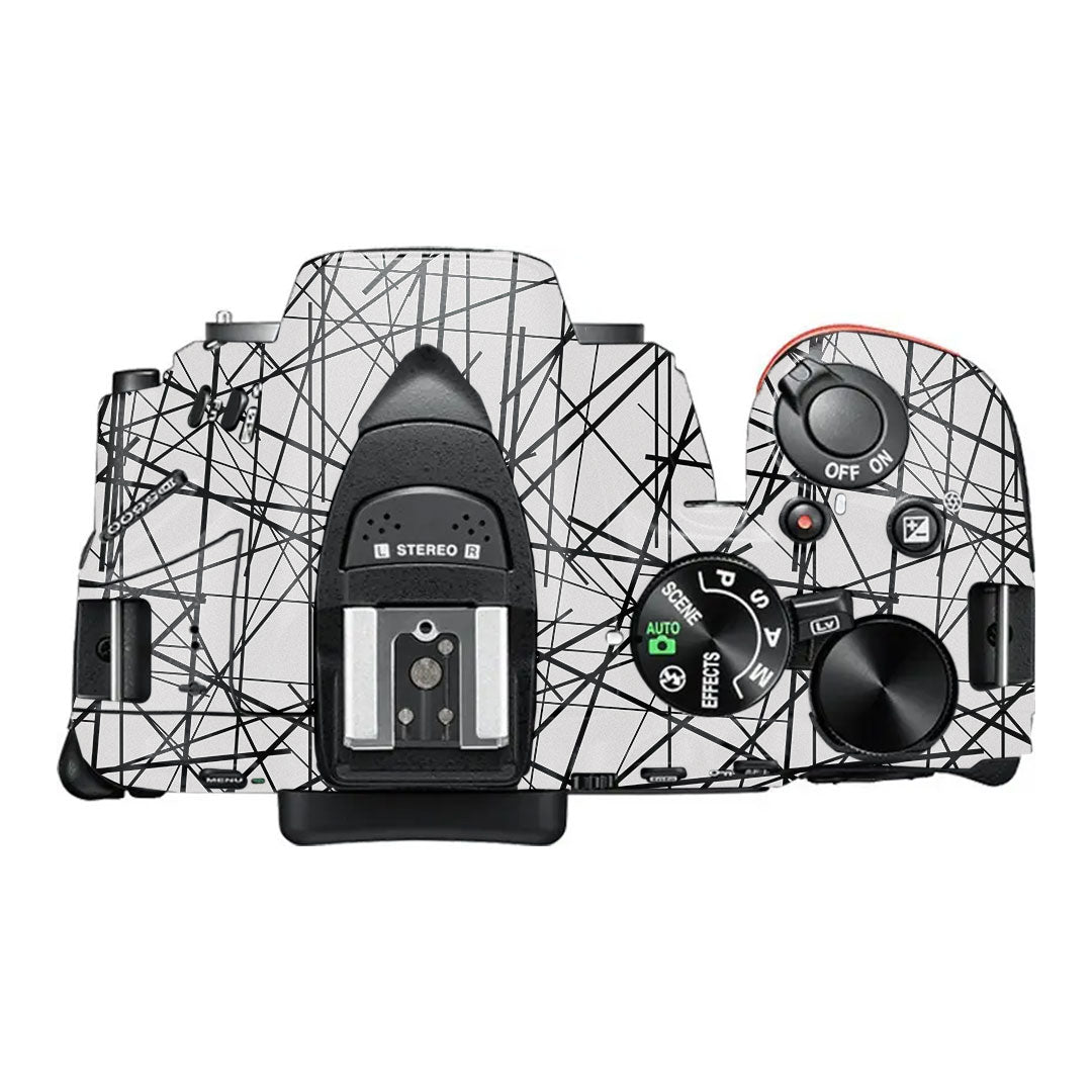 Textured White Chaos Line Nikon D5600 Camera Skin