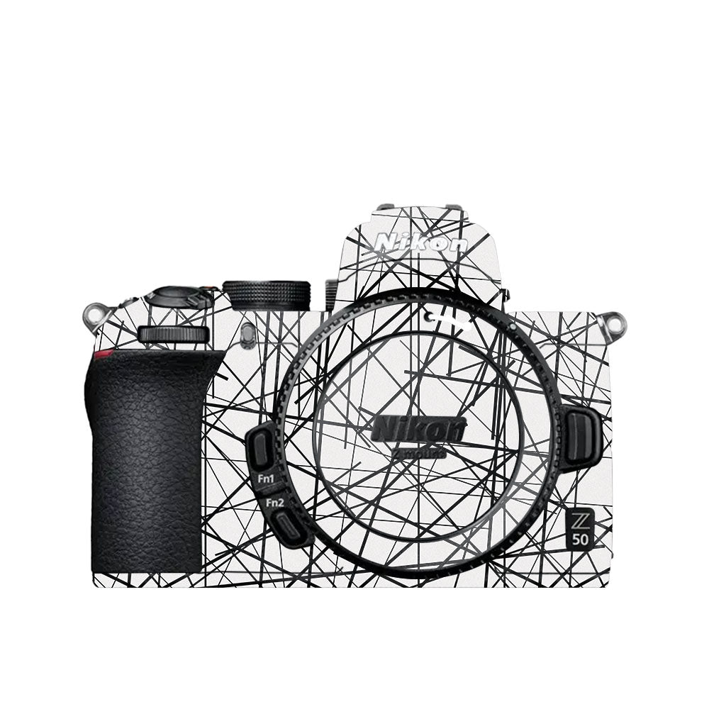 Textured White Chaos Line Nikon Z50 Camera Skin