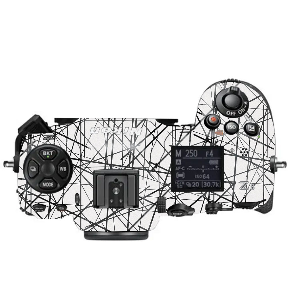 Textured White Chaos Line Nikon Z8 Camera Skin